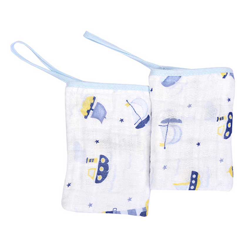 Pano De Boca Cia Do Neném Estampa Barcos 2 Peças