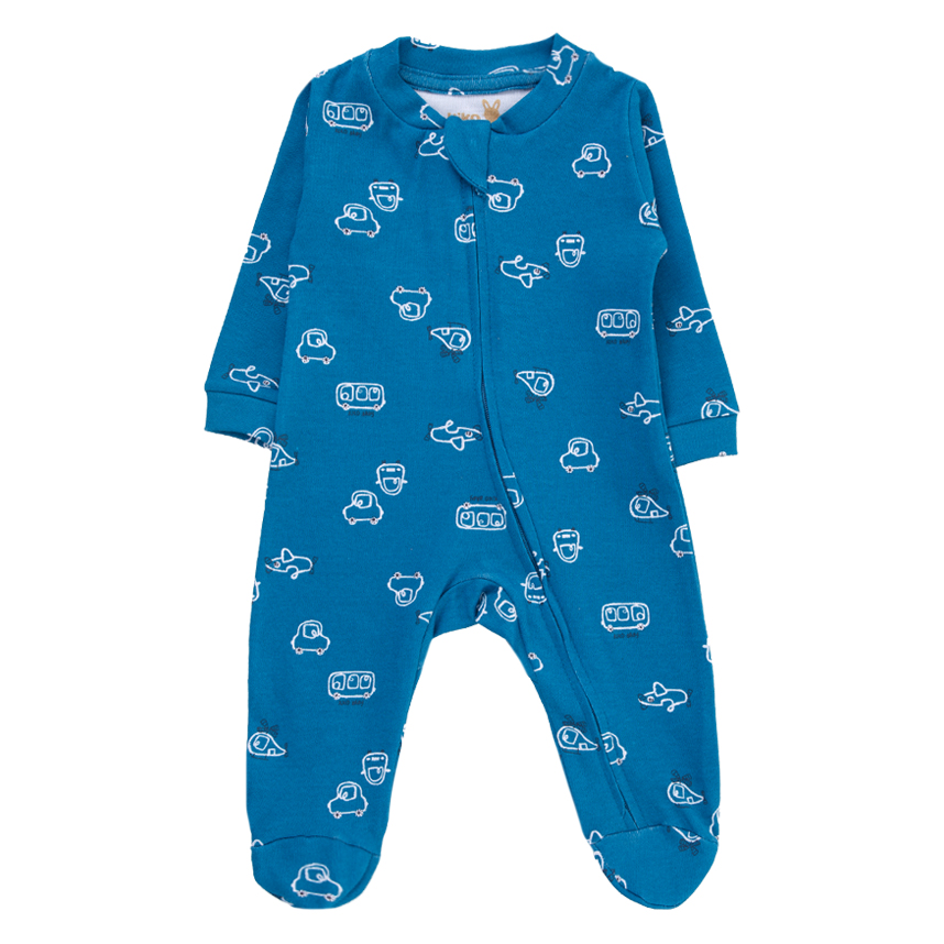 Macacão Longo Bebê Kiko Estampa Carros Em Suedine Macacão Longo Bebê Kiko Estampa Carros Em Suedine