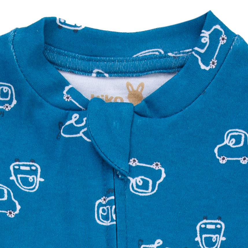 Macacão Longo Bebê Kiko Estampa Carros Em Suedine Macacão Longo Bebê Kiko Estampa Carros Em Suedine