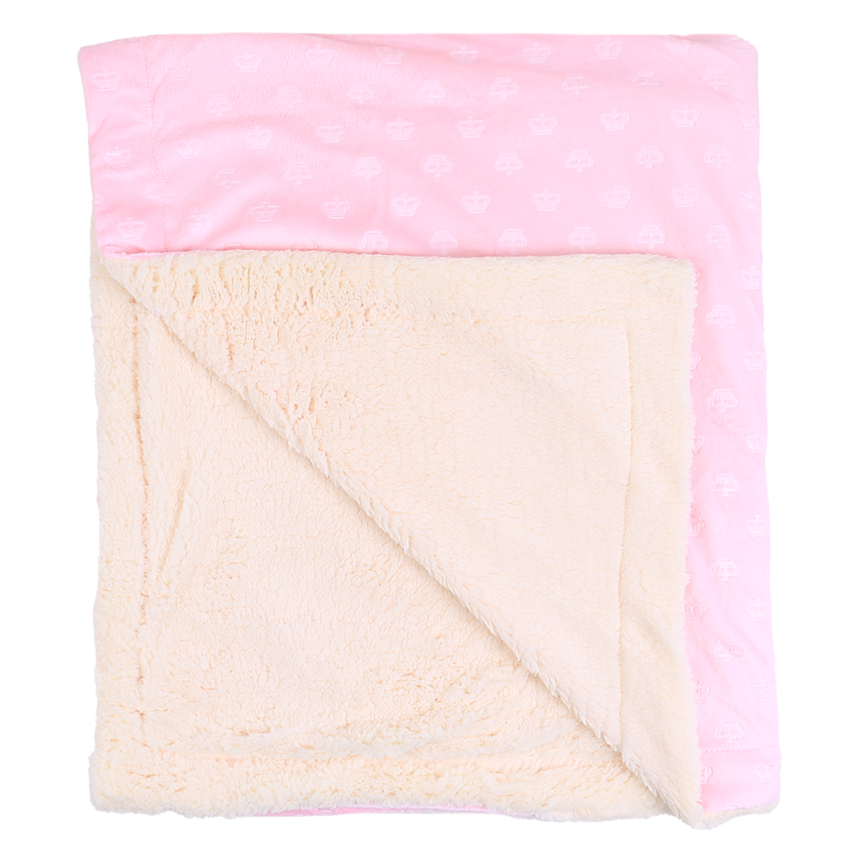 Cobertor Bebê Reininho Sherpa Estampa Coroas Rosa Cobertor Bebê Reininho Sherpa Estampa Coroas Rosa