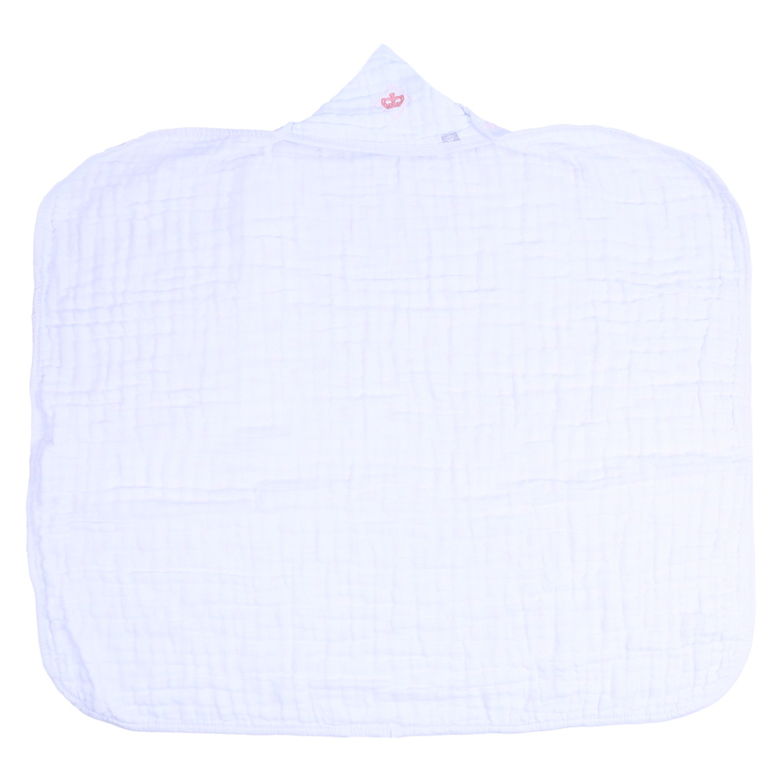 Toalha Com Capuz Reininho Classic Soft Estampa Coroa Rosa