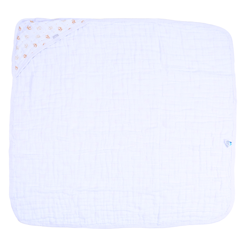 Toalha com Capuz Reininho Classic Soft Estampa Coroa Bege