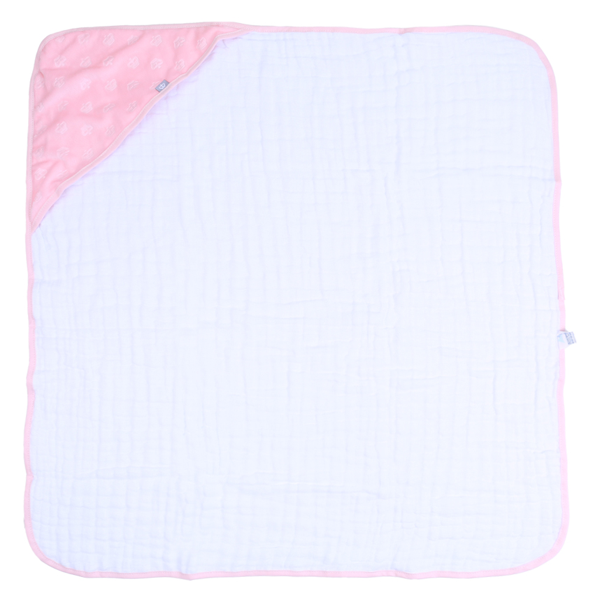 Toalha Capuz Flanelado Coroa Reininho Soft Rosa