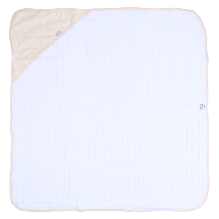 Toalha Capuz Flanelado Coroa Reininho Soft Bege