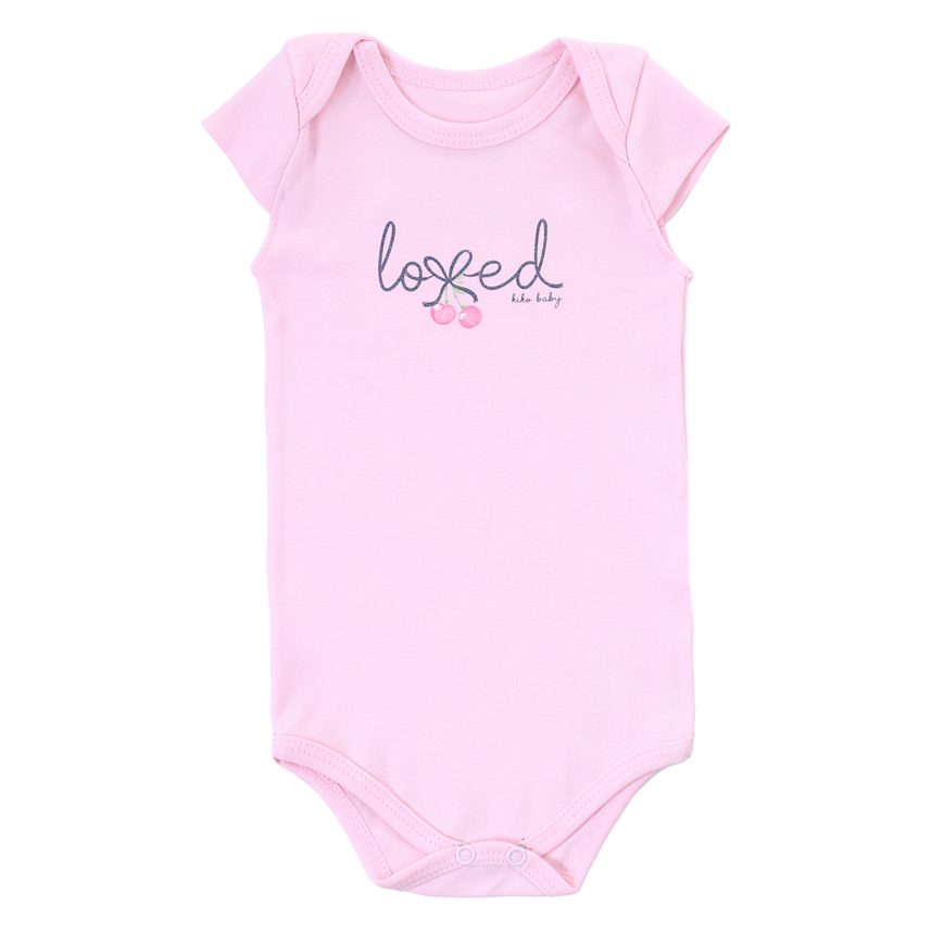 Conjunto Bebê Kiko Body Manga Curta E Short Em Suedine