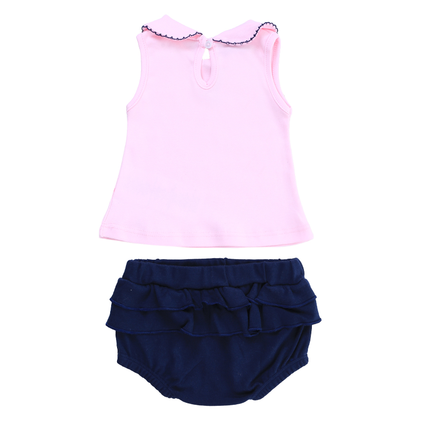 Conjunto Bebê Kiko Blusa Estampa Flores E Calcinha