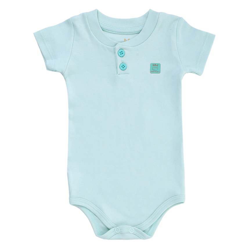 Conjunto Bebê Kiko Body Liso E Bermuda Estampada Em Suedine