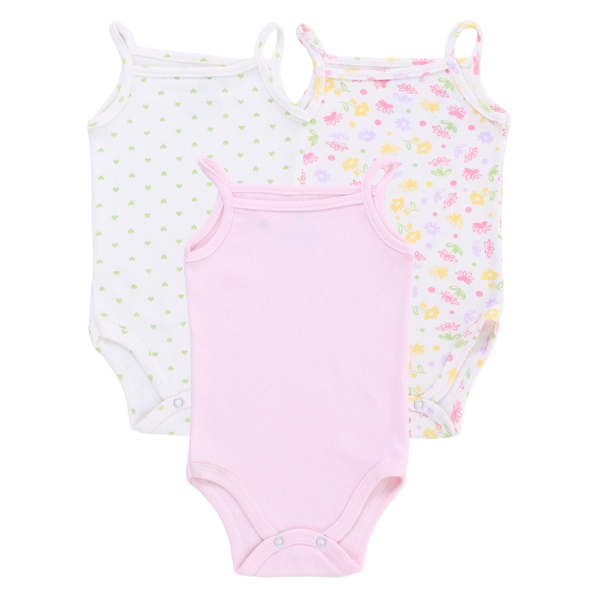 Kit Body Bebê Estilinho Alcinha Estampa Flor E Poá 3 Peças Kit Body Bebê Estilinho Alcinha Estampa Flor E Poá 3 Peças