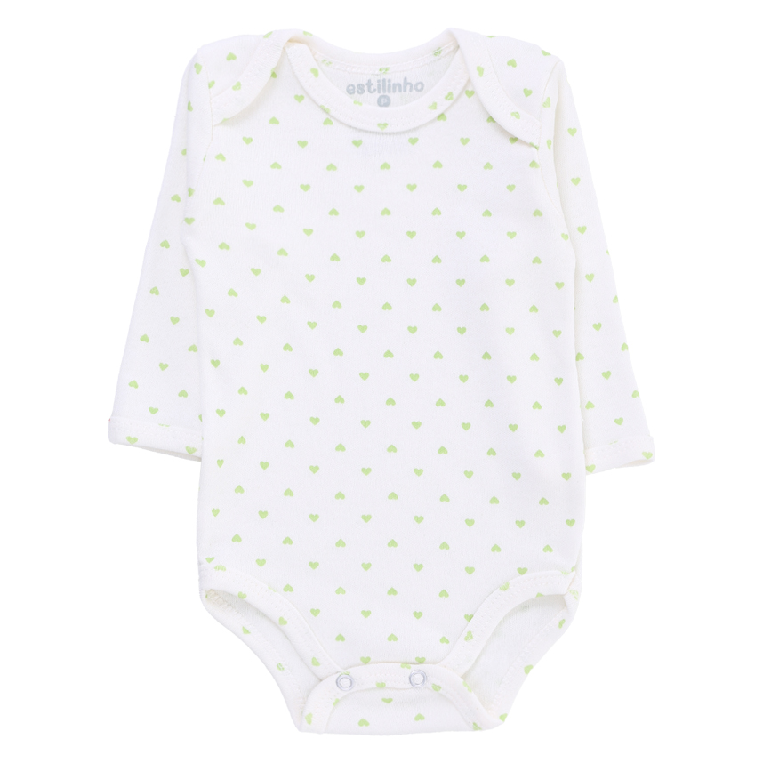 Kit Body Bebê Estilinho Manga Longa Estampa Flor 3 Peças Kit Body Bebê Estilinho Manga Longa Estampa Flor 3 Peças