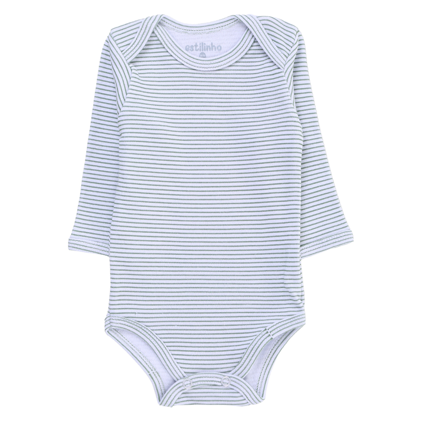 Kit Body Bebê Estilinho Manga Longa Dinossauro 3 Peças Kit Body Bebê Estilinho Manga Longa Dinossauro 3 Peças