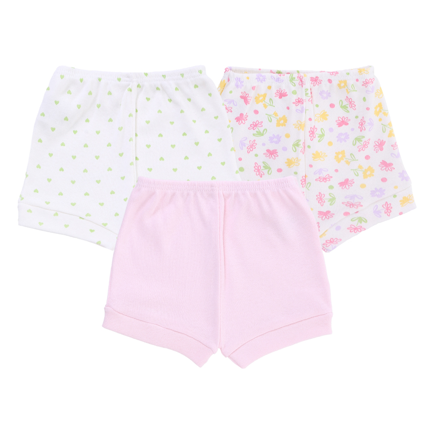 Kit Short Bebê Estilinho Estampa Poá E Flores 3 Peças Kit Short Bebê Estilinho Estampa Poá E Flores 3 Peças