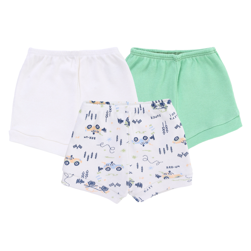 Kit Short Bebê Estilinho Estampa Carros 3 Peças Kit Short Bebê Estilinho Estampa Carros 3 Peças
