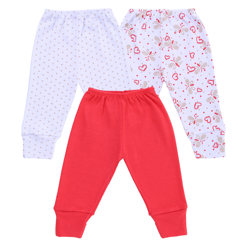 Kit Mijão Bebê Estilinho Estampa Poá E Coração 3 Peças Kit Mijão Bebê Estilinho Estampa Poá E Coração 3 Peças