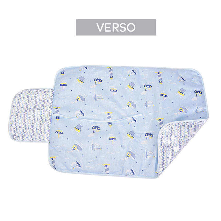 Trocador Portátil Bebê Cia Do Neném Estampa Barco