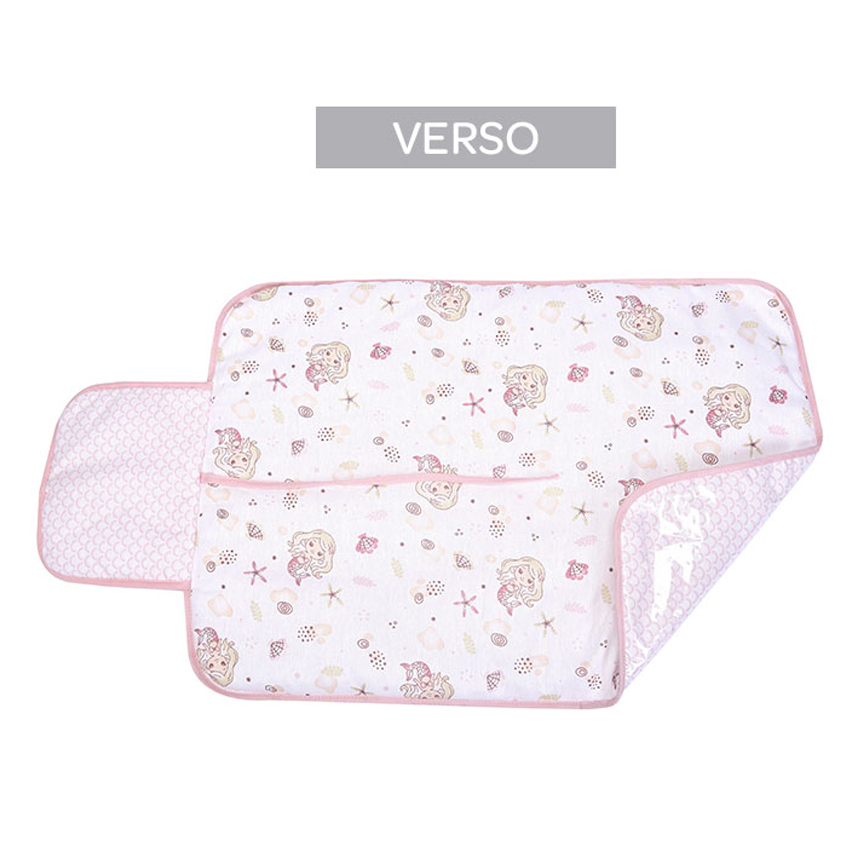 Trocador Portátil Bebê Cia Do Neném Estampa Sereia Trocador Portátil Bebê Cia Do Neném Estampa Sereia