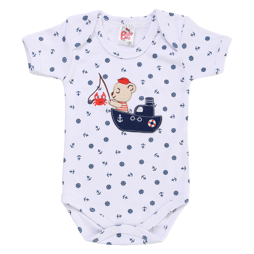 Conjunto Bebê Baby Bee Body E Bermuda Bordado Urso Conjunto Bebê Baby Bee Body E Bermuda Bordado Urso