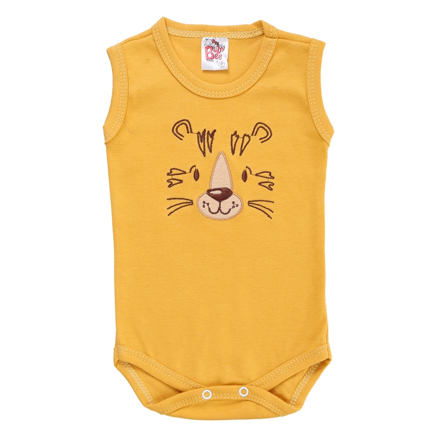 Conjunto Bebê Baby Bee Body Regata E Bermuda Bordado Tigre Conjunto Bebê Baby Bee Body Regata E Bermuda Bordado Tigre