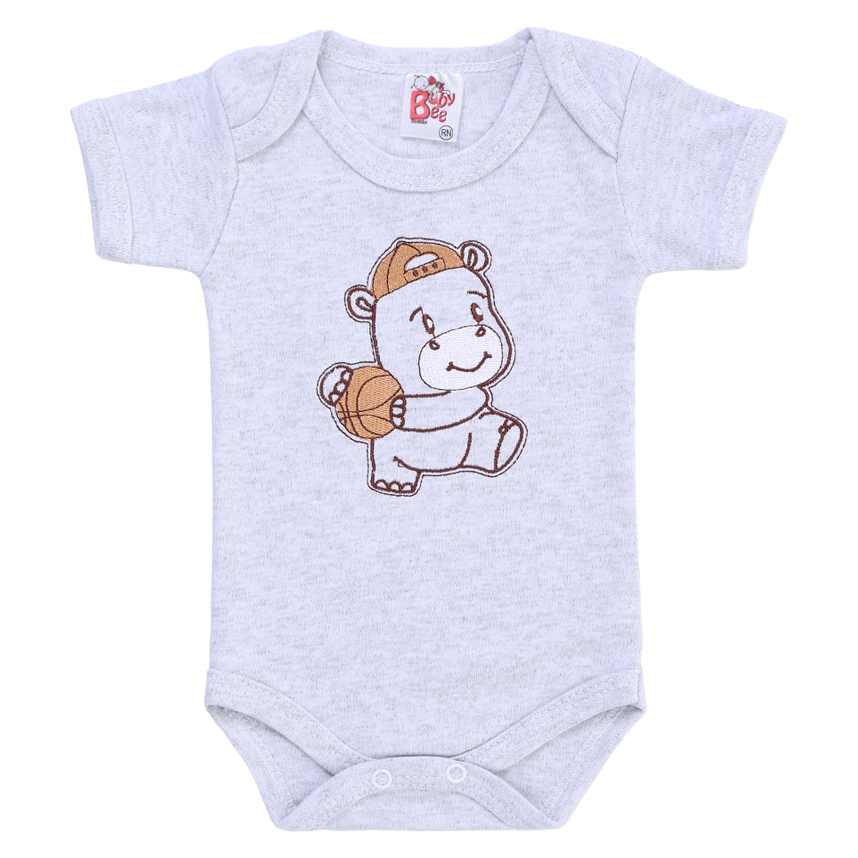 Body Curto Bebê Baby Bee Manga Curta Bichos 3 Peças Body Curto Bebê Baby Bee Manga Curta Bichos 3 Peças