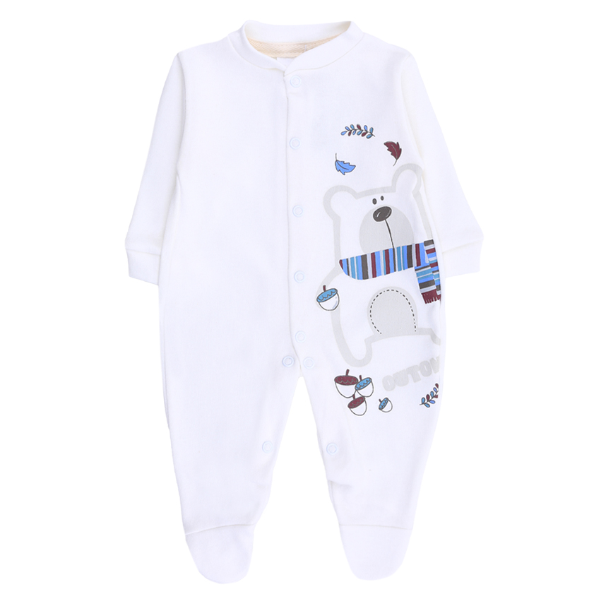 Macacão Longo Bebê Klub Kids Urso Em Suedine