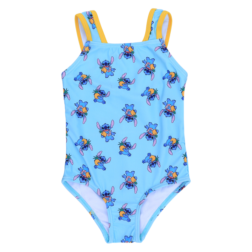 Maiô Infantil Cae Com Alça Estampa Stich E Abacaxi