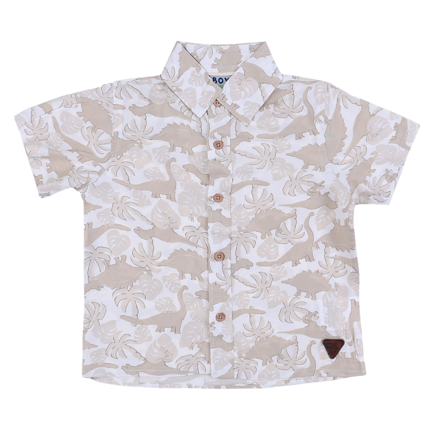 Camisa Infantil Cae Estampa Dinossauros Em Viscose