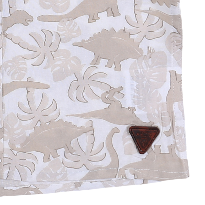 Camisa Infantil Cae Estampa Dinossauros Em Viscose