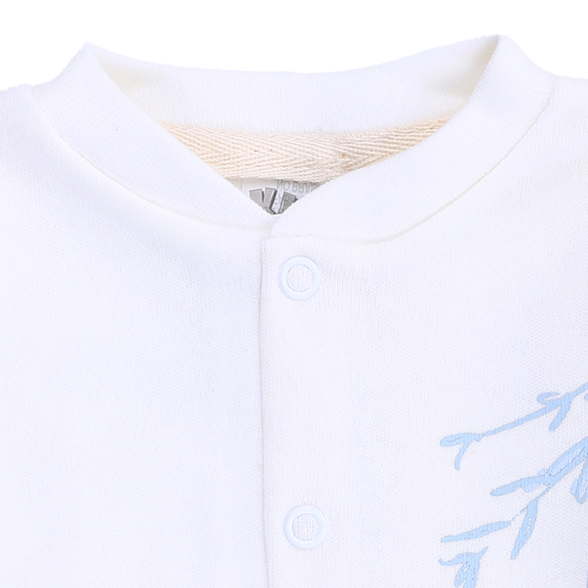 Macacão Longo Bebê Klub Kids Bichinho E Flor Em Suedine