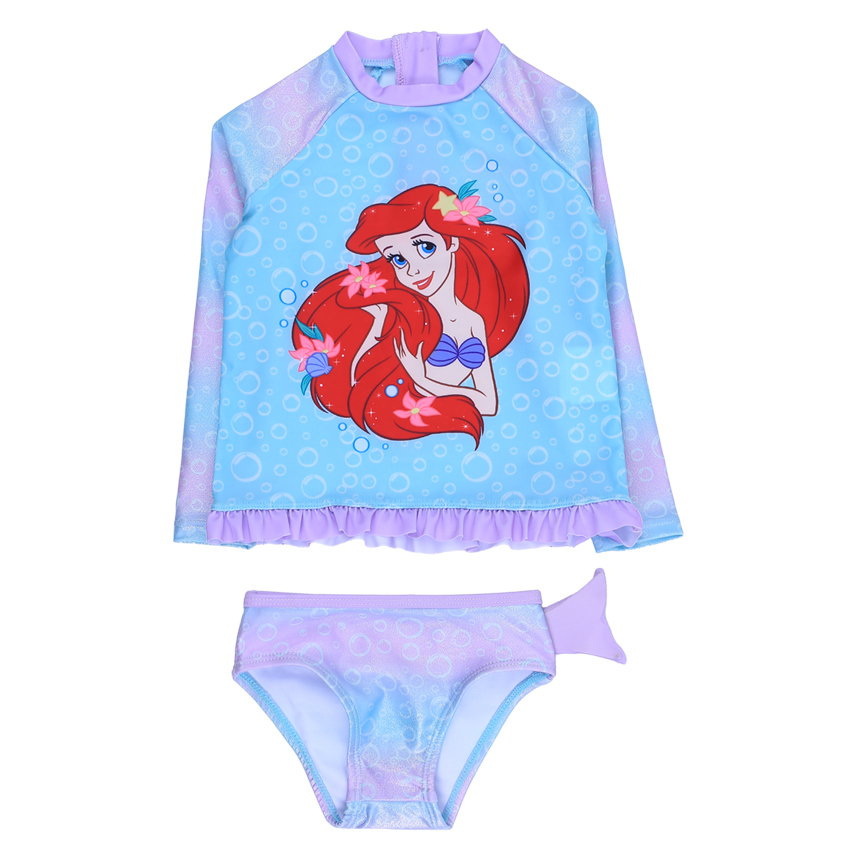 Conjunto Infantil Cae Blusa E Calcinha Estampa Sereia Ariel