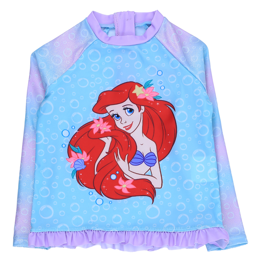 Conjunto Infantil Cae Blusa E Calcinha Estampa Sereia Ariel