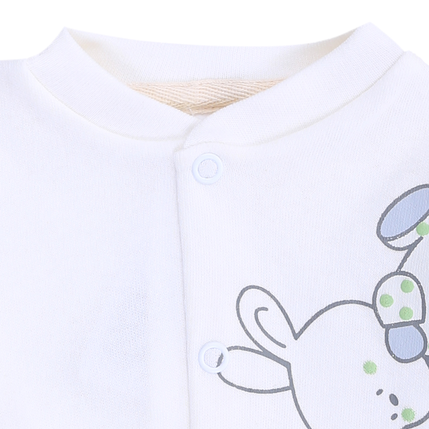 Macacão Longo Bebê Klub Kids Urso E Coelho Em Suedine