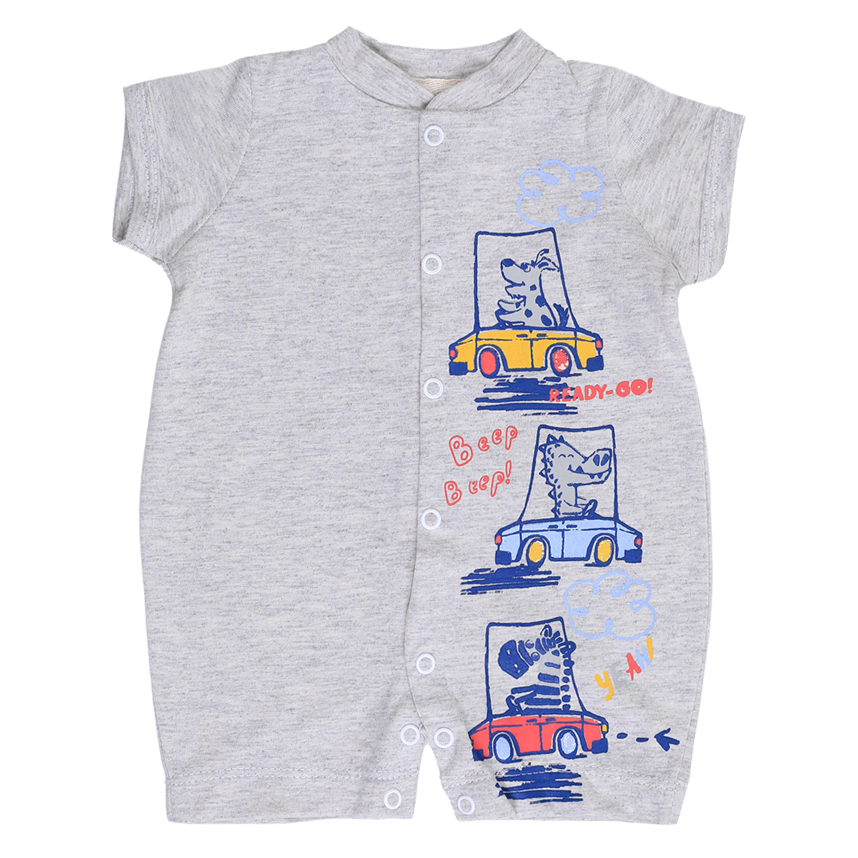 Macacão Curto Bebê Klub Kids Bichos Em Suedine