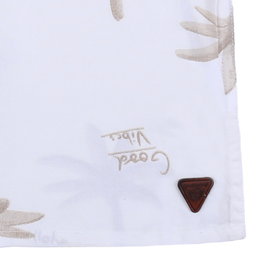 Camisa Infantil Cae Estampa Coqueiro Em Viscose