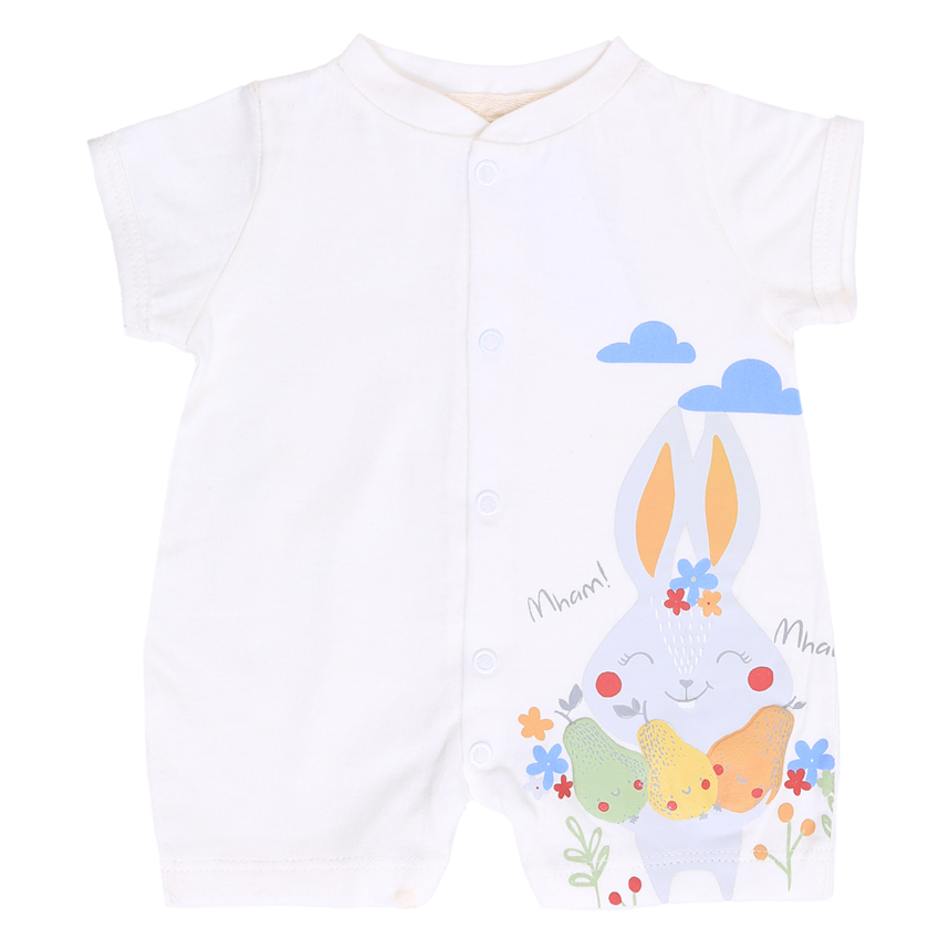 Macacão Curto Bebê Klub Kids Coelhinha Em Suedine