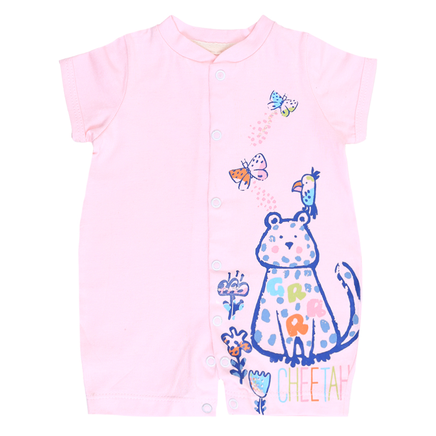 Macacão Curto Bebê Klub Kids Tigresa Em Suedine