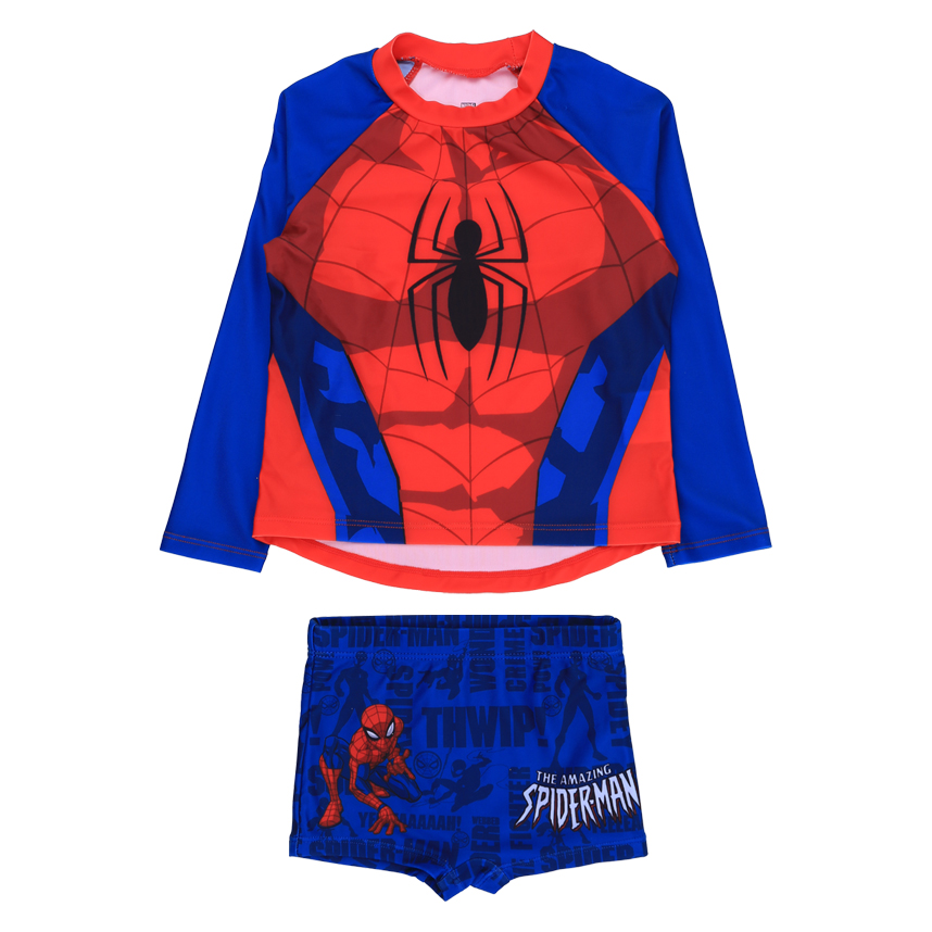 Conjunto Infantil Cae Camiseta E Boxer Estampa Spider Man
