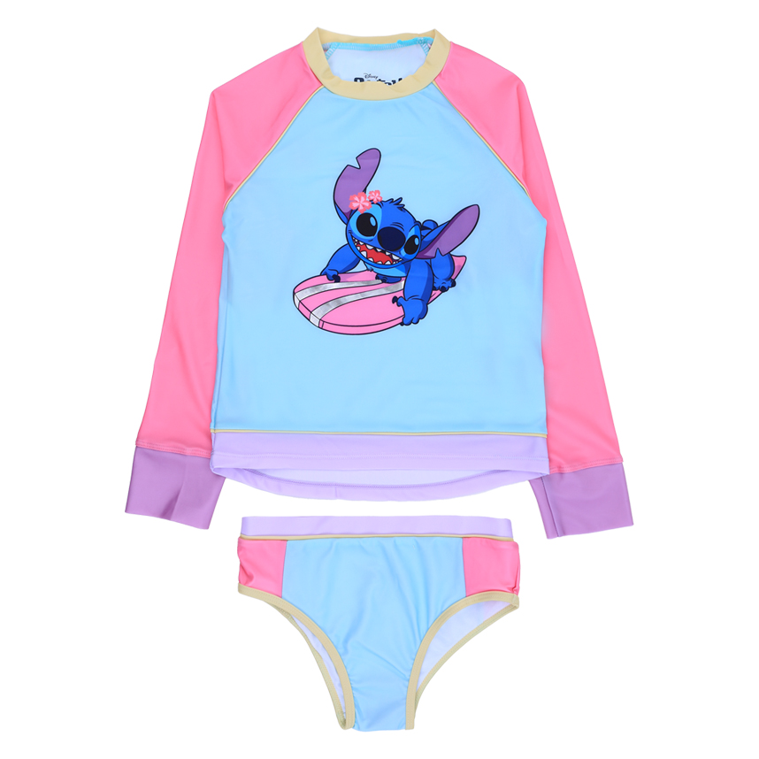 Conjunto Infantil Cae Cropped E Calcinha Estampa Stitch