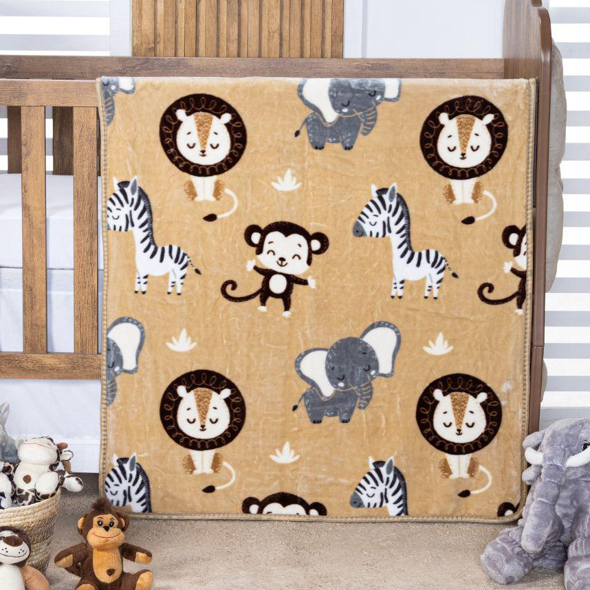 Cobertor Bebê Etruria Com Estampa Safari