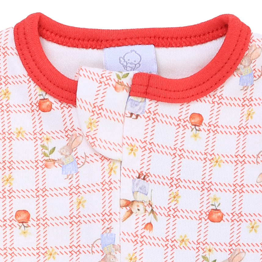 Macacão Longo Bebê Piu Piu Estampa Ratinho Em Suedine Macacão Longo Bebê Piu Piu Estampa Ratinho Em Suedine