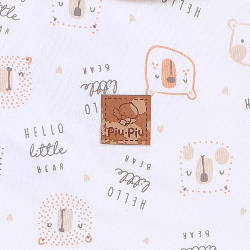 Banho De Sol Bebê Piu Piu Estampa Urso Em Suedine