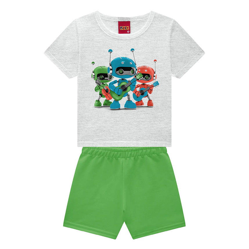 Conjunto Bebê Kyly Camiseta Estampada E Bermuda Conjunto Bebê Kyly Camiseta Estampada E Bermuda