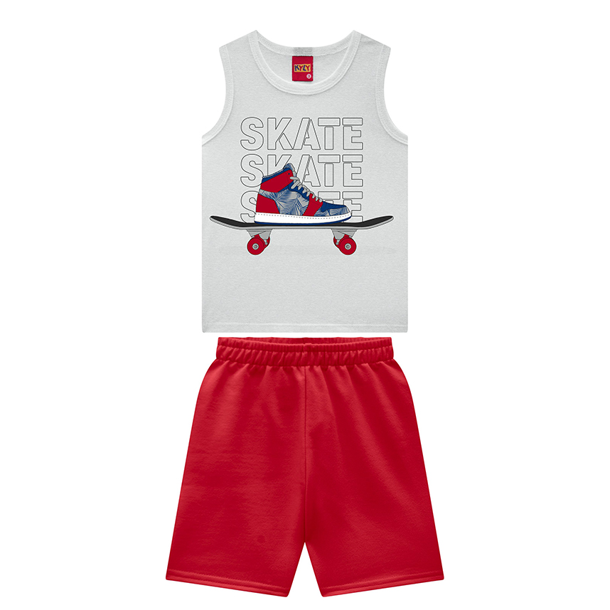 Conjunto Infantil Kyly Camiseta Regata Estampada E Bermuda Conjunto Infantil Kyly Camiseta Regata Estampada E Bermuda