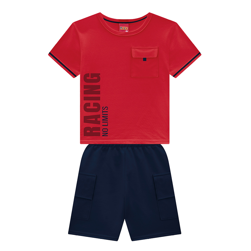 Conjunto Infantil Kyly Camiseta Estampada E Bermuda