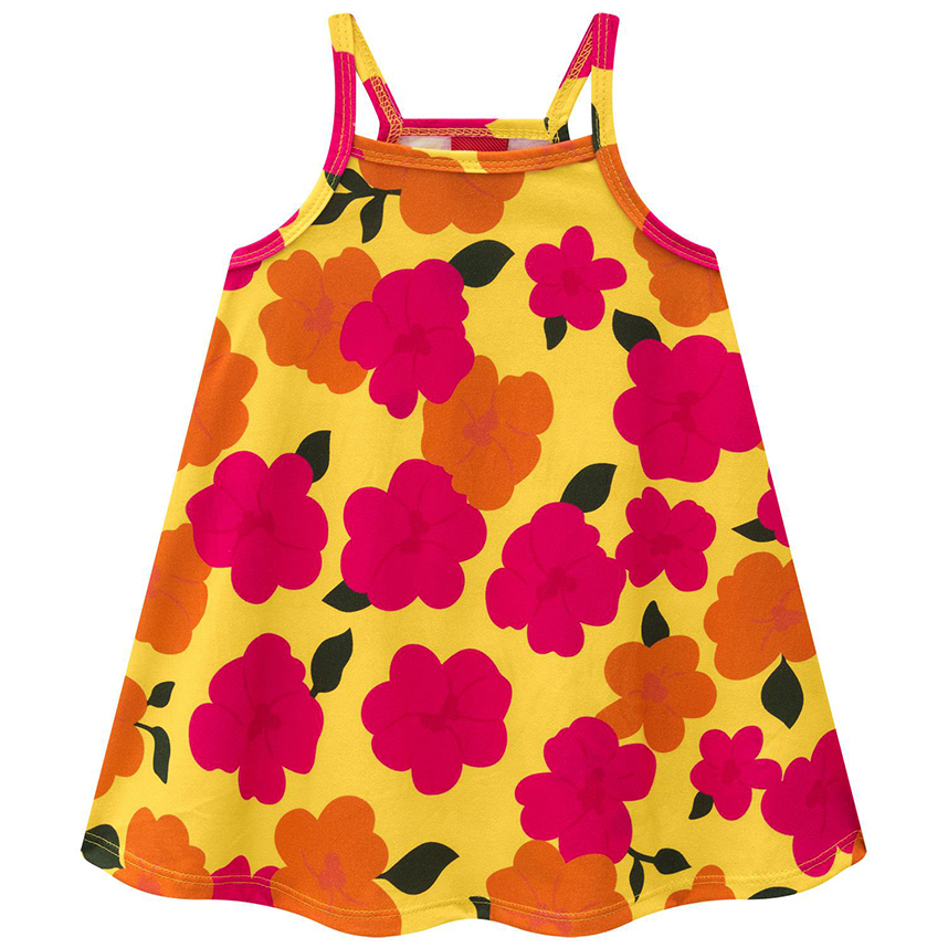 Vestido Infantil Kyly Alcinha Estampa Floral Vestido Infantil Kyly Alcinha Estampa Floral