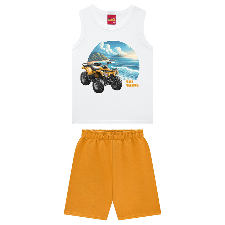Conjunto Infantil Kyly Camiseta Regata Estampada E Bermuda Conjunto Infantil Kyly Camiseta Regata Estampada E Bermuda