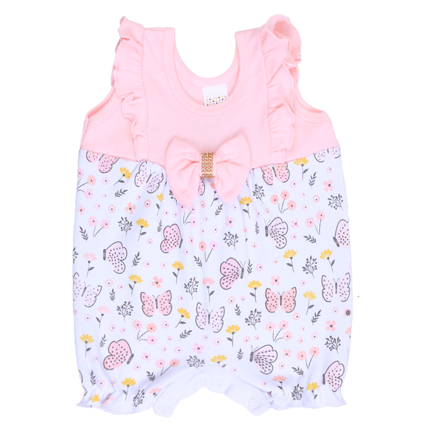 Banho De Sol Petutinha Estampa Borboletas Aplicação de Laço