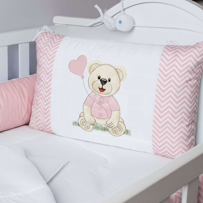Kit Berço Tiquinho Capricho Urso Amigo - 9 Peças Kit Berço Tiquinho Capricho Urso Amigo - 9 Peças