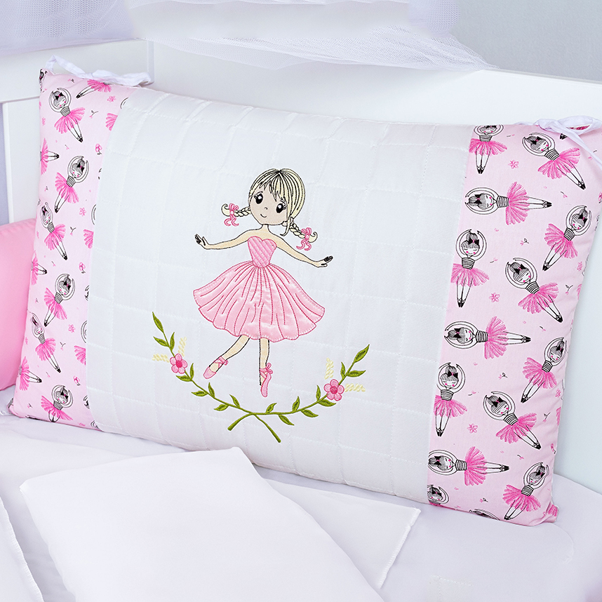 Kit Berço Tiquinho Capricho Bailarina Lili - 9 Peças Kit Berço Tiquinho Capricho Bailarina Lili - 9 Peças