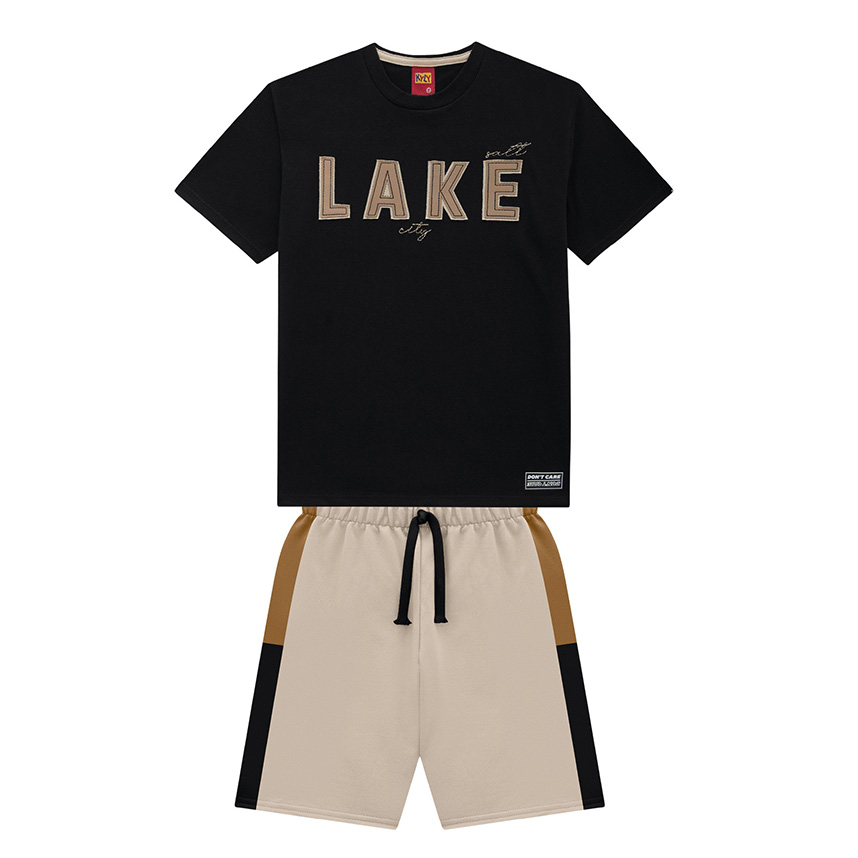 Conjunto Juvenil Kyly Camiseta Estampada E Bermuda Conjunto Juvenil Kyly Camiseta Estampada E Bermuda
