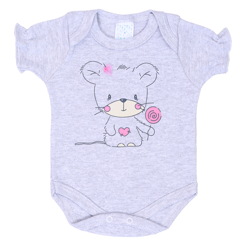 kit Body Bebê Petutinha Estampa Ratinho E Pirulito 3 Peças kit Body Bebê Petutinha Estampa Ratinho E Pirulito 3 Peças