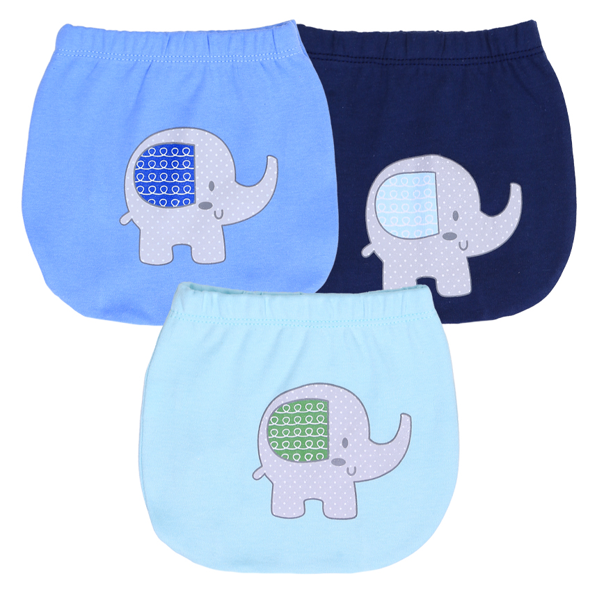 Tapa Fralda Petutinha Menino Estampa Elefante 3 Peças Tapa Fralda Petutinha Menino Estampa Elefante 3 Peças